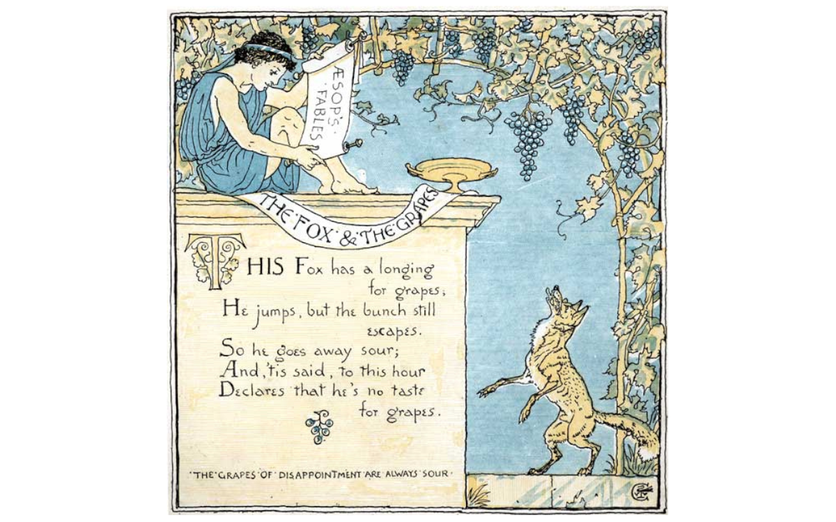 aesop therapy fox and grapes story mindset coaching principle